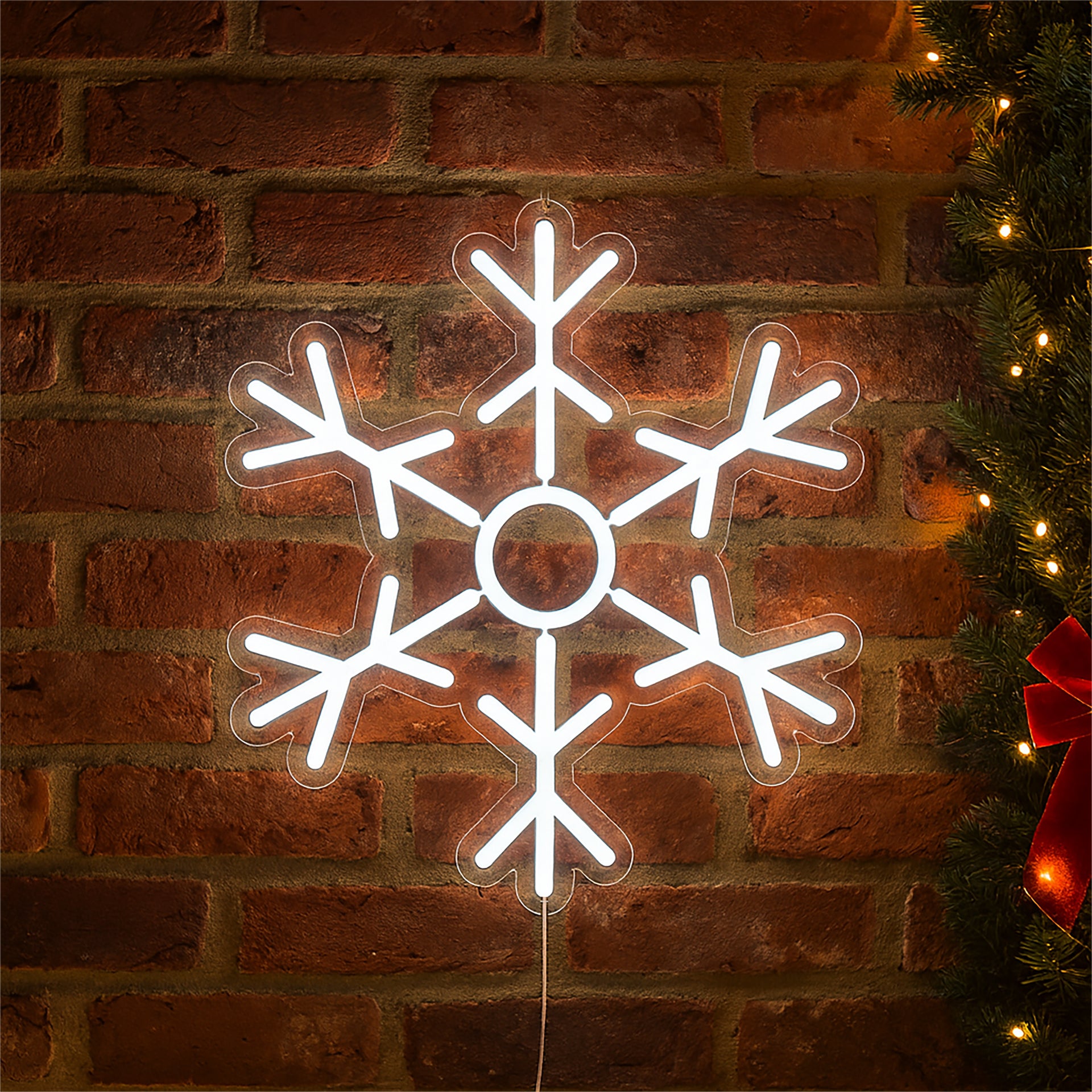 Xmas Haus XH20014 36cm LED Neon Snowflake Silhouette Light (USB)