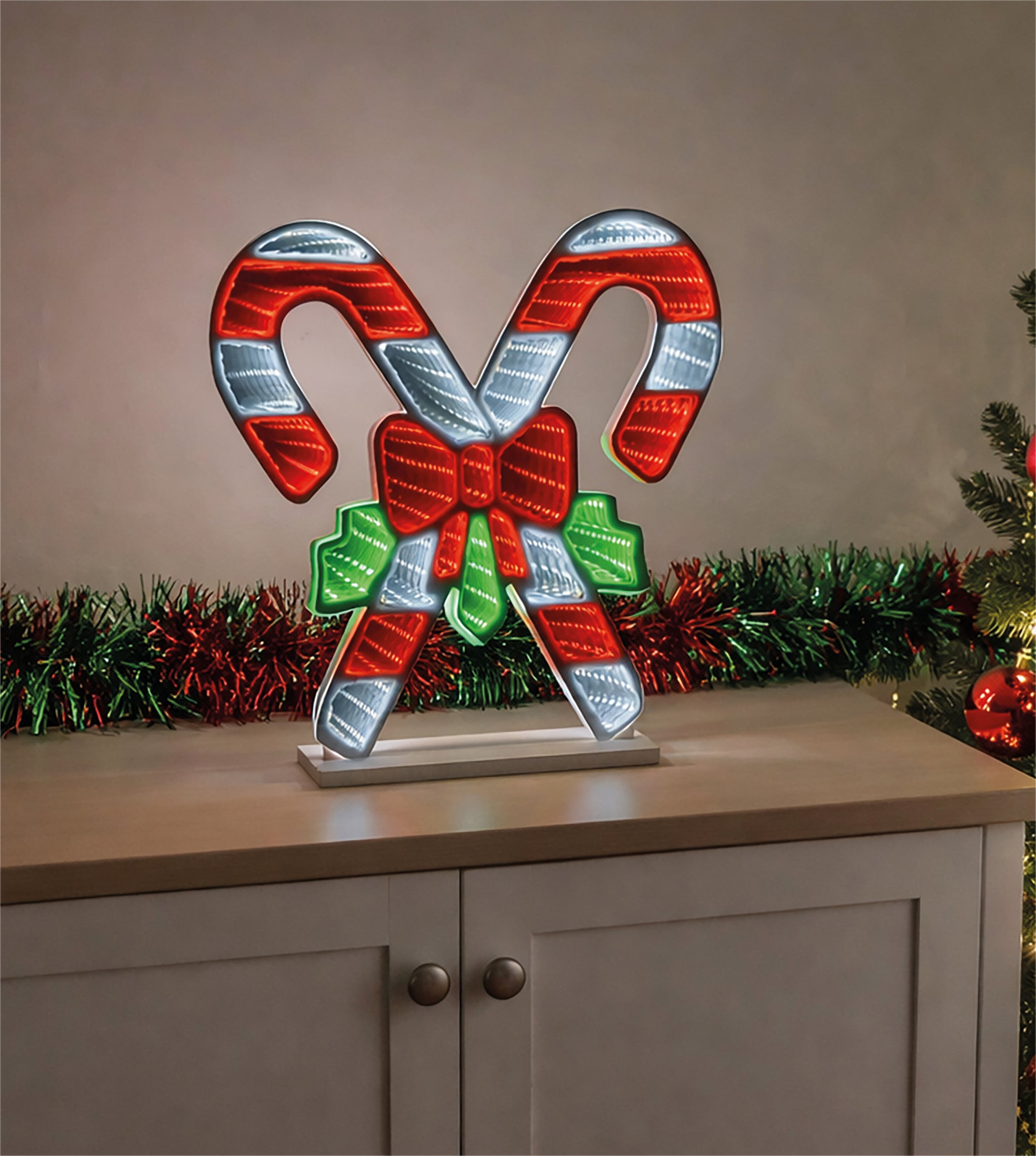Xmas Haus XH20015 33cm LED Infinity Candy Cane with Timer (Indoor)