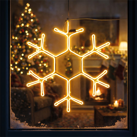 Xmas Haus XH20017 50cm 120 LED Neon Snowflake with Timer