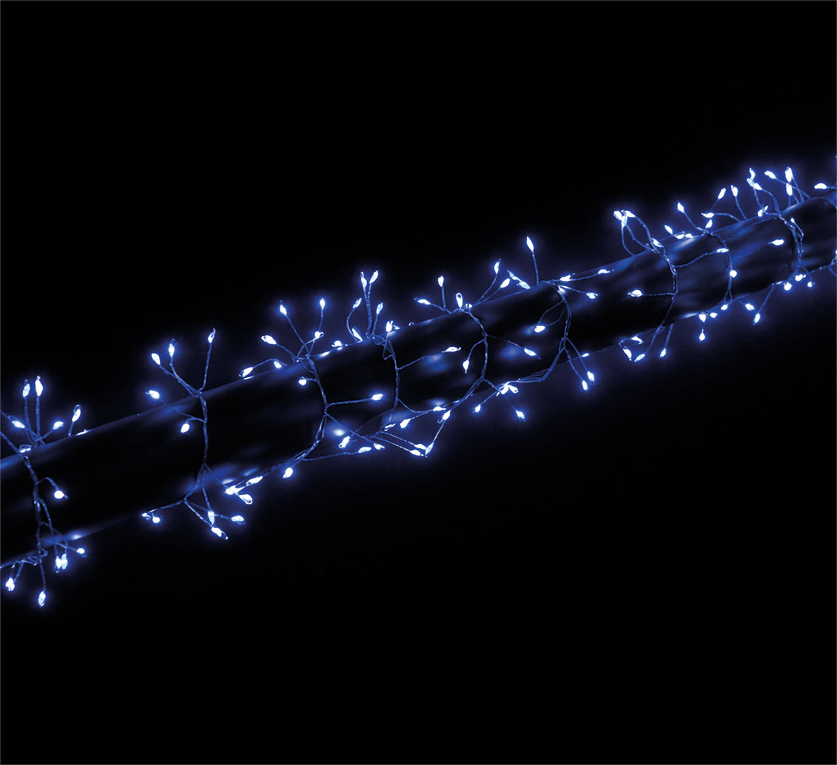 Xmas Haus XH20030 360 LED White and Blue Pin Wire Multifunction Cluster Lights with Timer 6m IP44