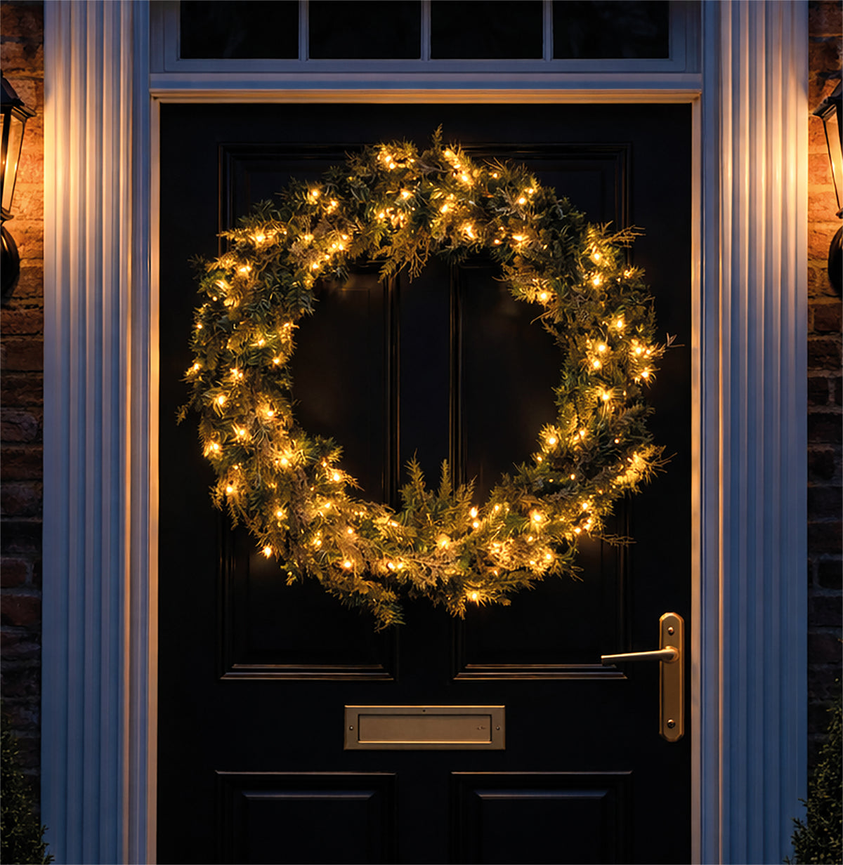 Xmas Haus XH20050 80cm 150 LED Wreath with Timer Warmwhite IP44