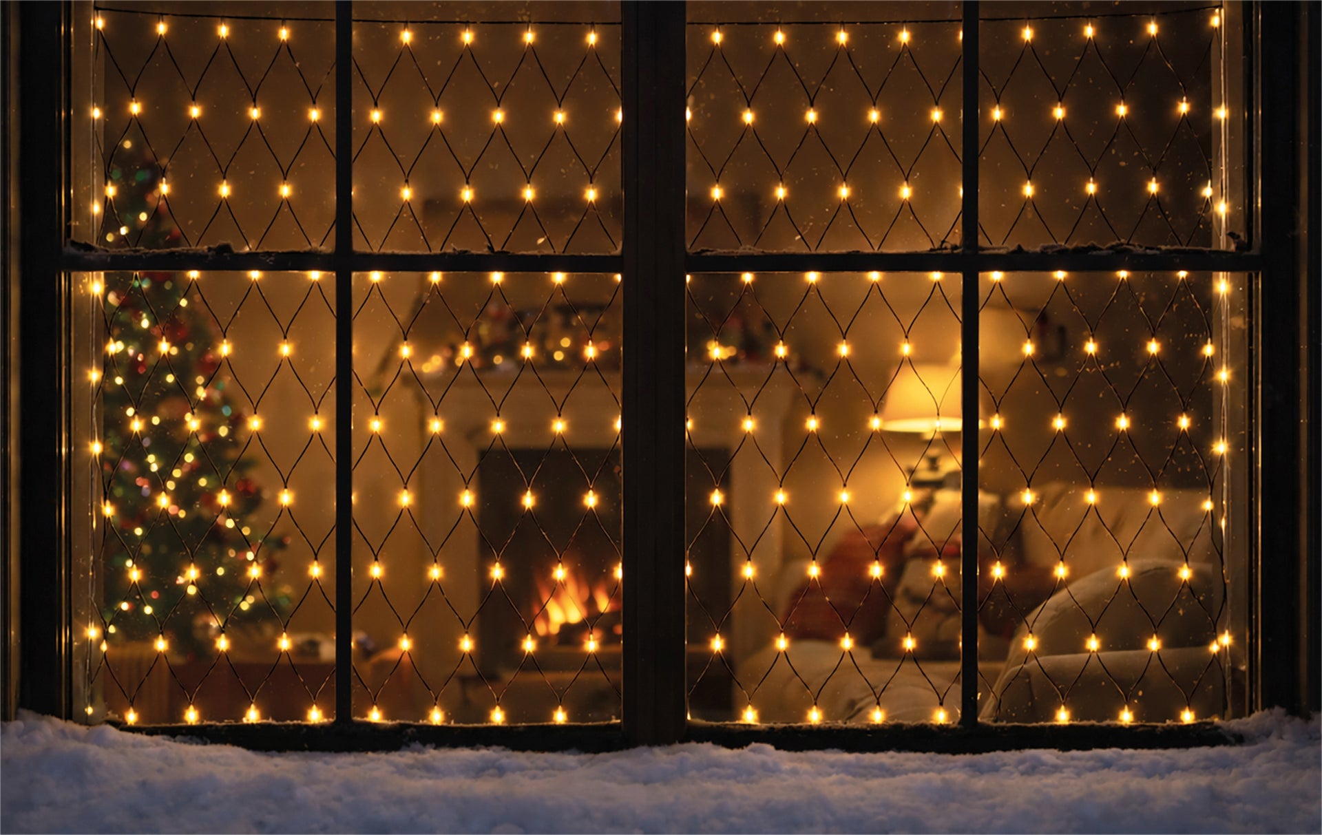 Xmas Haus XH20055 White LED Net Light Outdoor Decoration with Timer 3m x 2m Warmwhite IP44