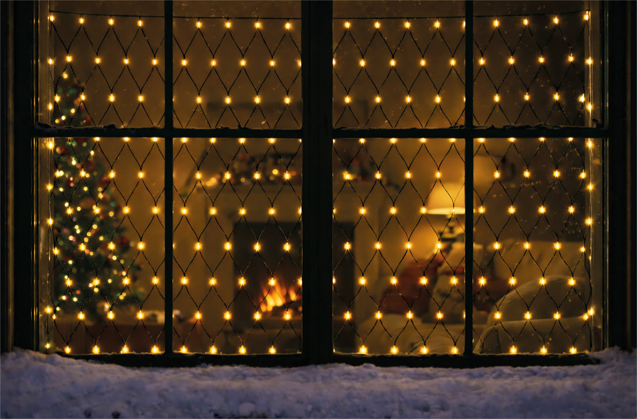 Xmas Haus XH20056 White LED Net Light Outdoor Decoration with Timer 4m x 2m Warmwhite IP44