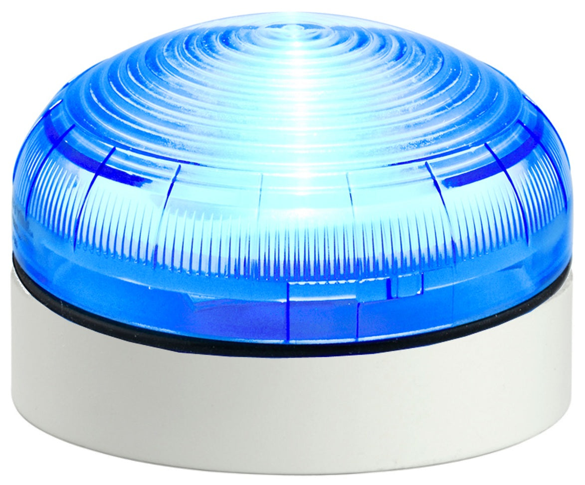 Switchtec XLF-JR-DIR-1-LTSG Sirena XLF-JR 12-24V Continuous Blue LED Beacon with Shallow Grey Base I