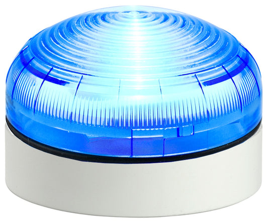 Switchtec XLF-JR-DIR-1-LTSG Sirena XLF-JR 12-24V Continuous Blue LED Beacon with Shallow Grey Base I