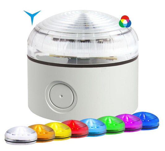 Switchtec XLF-RGB-DIR-HTDG Sirena XLF-S 120-230V Multifunction RGB LED Beacon with Deep Grey Base IP