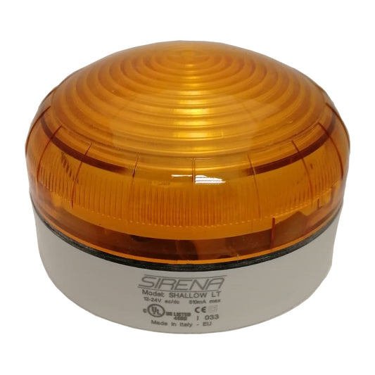 Switchtec XLF-S-DIR-2-LTSG Sirena XLF-S 12-24V Multifunction Amber LED Beacon with Shallow Grey Base