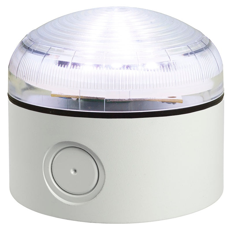 Switchtec XLF-S-DIR-6-HTDG Sirena XLF-S 120-230V Multifunction White LED Beacon with Deep Grey Base