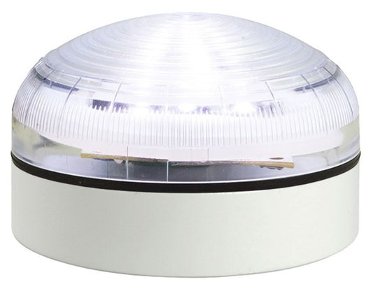 Switchtec XLF-S-DIR-6-LTSG Sirena XLF-S 12-24V Multifunction White LED Beacon with Shallow Grey Base