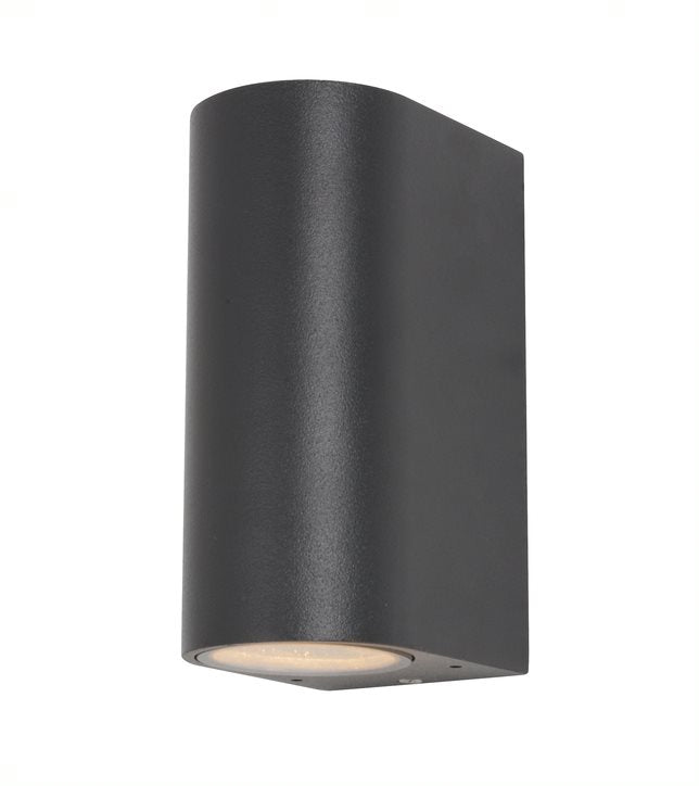 Forum ZN-20930-BLK Antar 2 x GU10 Black Up / Down Wall Light IP44