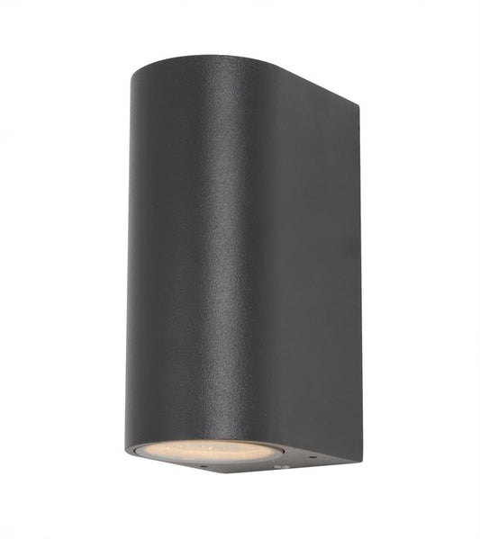 Forum ZN-20930-BLK Antar 2 x GU10 Black Up / Down Wall Light IP44