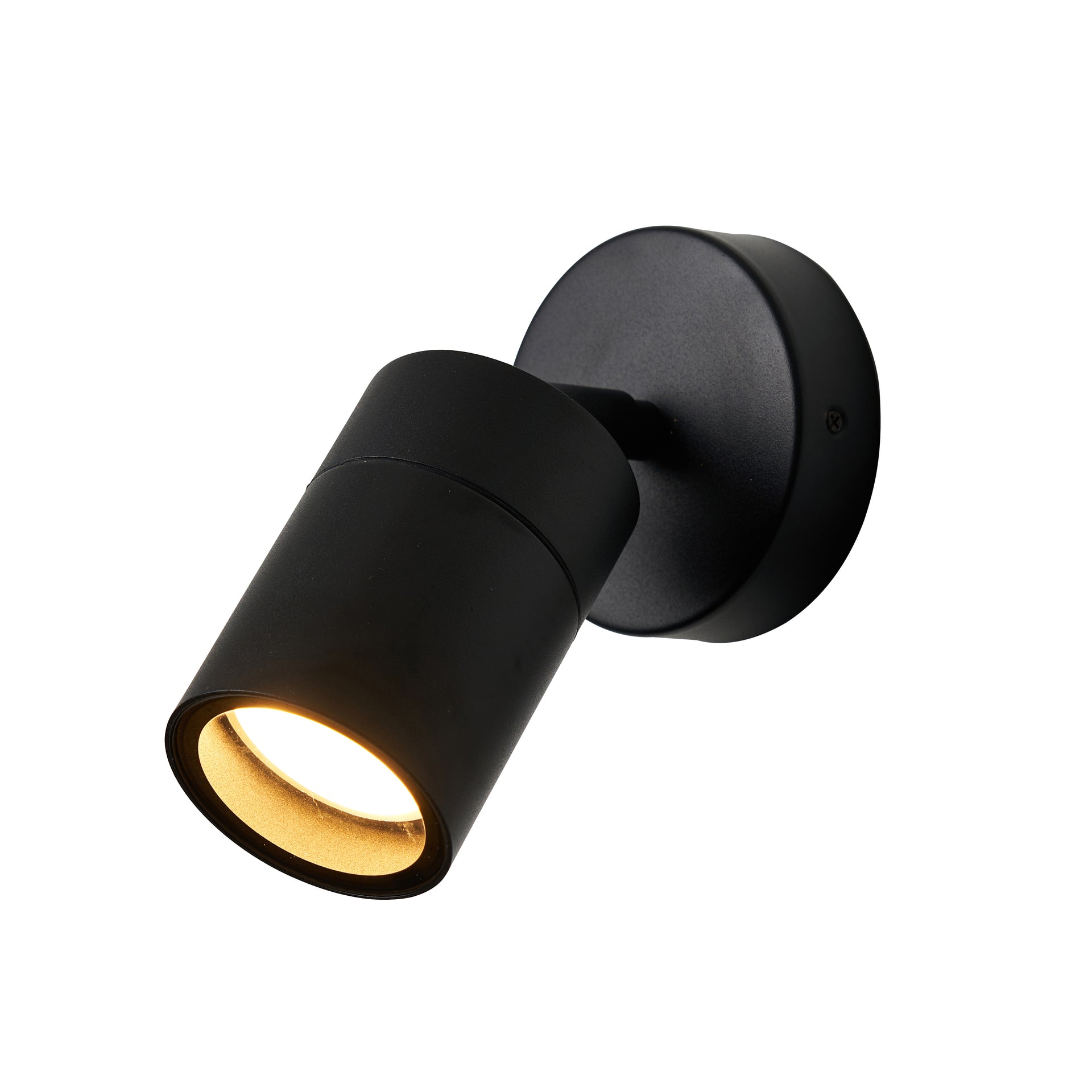 Forum ZN-26536-BLK-65 Leto GU10 Adjustable Wall Spotlight IP65 Black