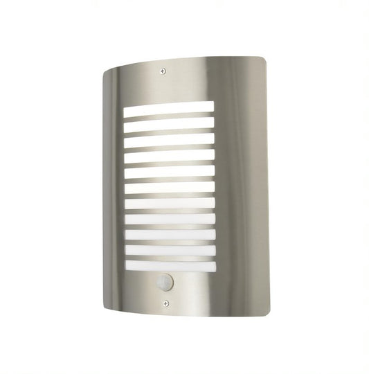 Forum ZN-28708-SST Sigma E27 Stainless Steel Slatted Wall Light w/ PIR IP44
