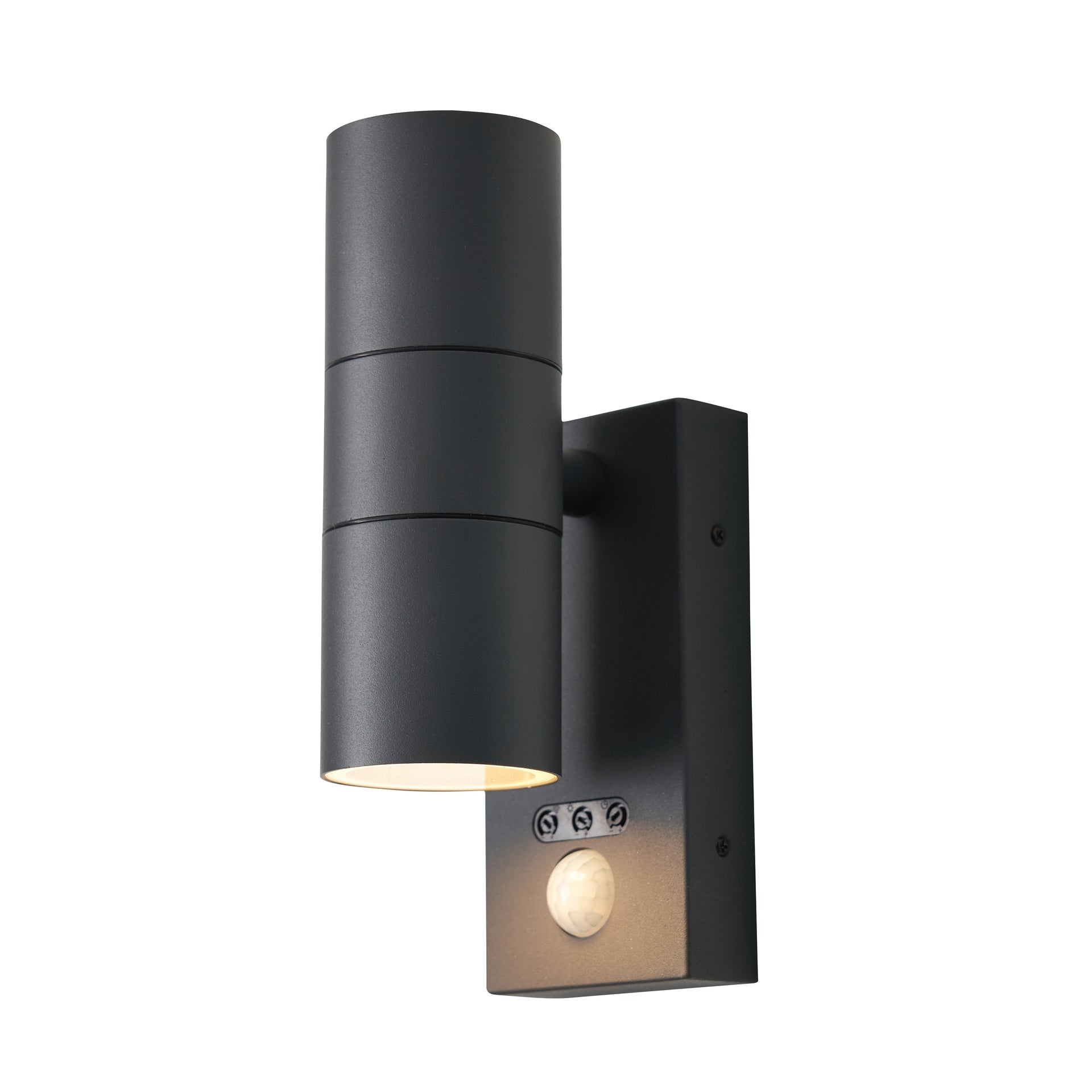 Forum ZN-29179-ANTH-65 Leto 2 x GU10 Up / Down Light with PIR IP65 Anthracite