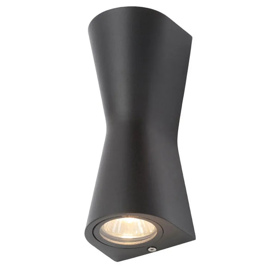 Forum ZN-29347-BLK Skye 2 x GU10 Cone Up / Down Light IP44 Black