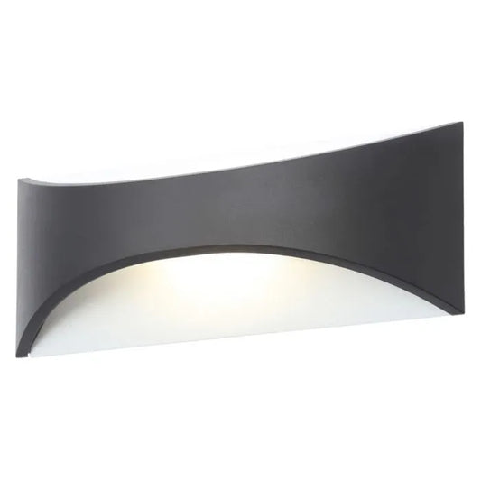 Forum ZN-31767-BLK Stroud 12W LED Curved Up / Down Light 4000K IP44 Black