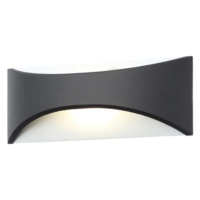 Forum ZN-31768-BLK Stroud 6W LED Curved Up / Down Light 4000K IP44 Black