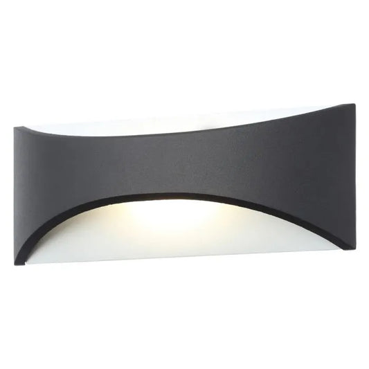 Forum ZN-31768-BLK Stroud 6W LED Curved Up / Down Light 4000K IP44 Black