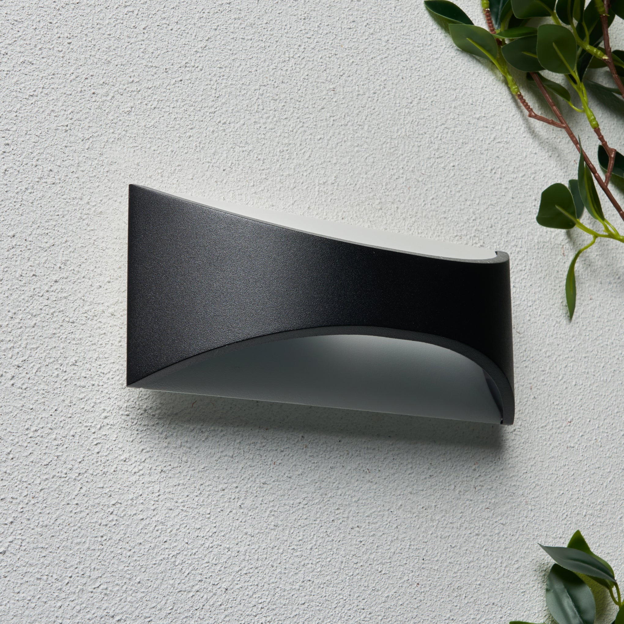 Forum ZN-31768-BLK Stroud 6W LED Curved Up / Down Light 4000K IP44 Black