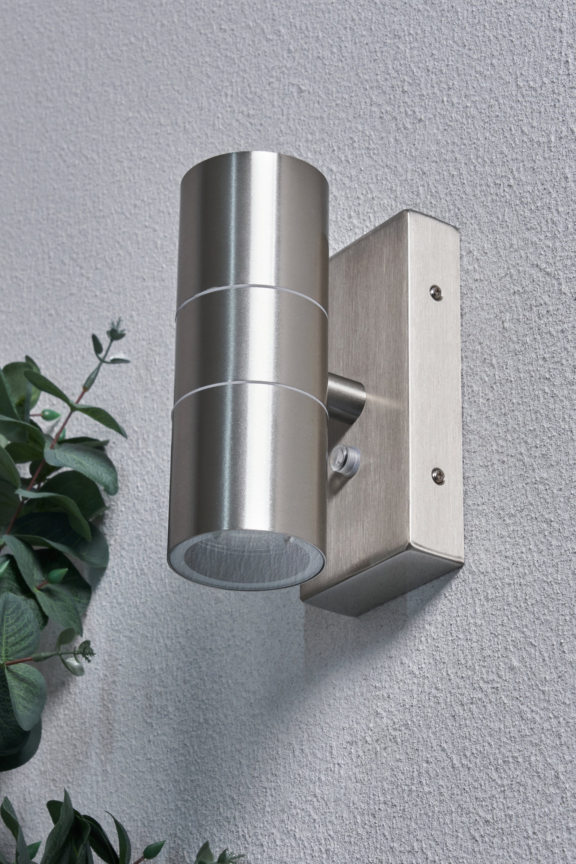 Forum ZN-34022-SST-65 Leto 2 x GU10 Up / Down Light with Photocell IP65 Stainless Steel