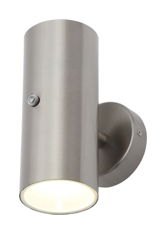 Forum ZN-34555-SST Melo 2 x 5W LED Up / Down Light with Photocell 4000K IP44 Stainless Steel