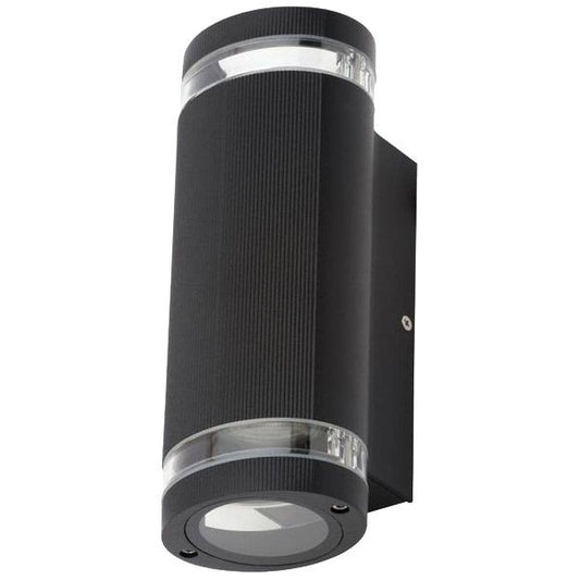 Forum  ZN-35594-BLK Helix 2 x GU10 Up / Down Wall Light Black IP44