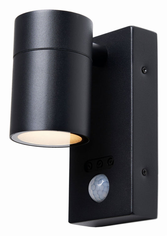 Forum ZN-37938-BLK-65 Leto GU10 Down Light with PIR IP65 Black