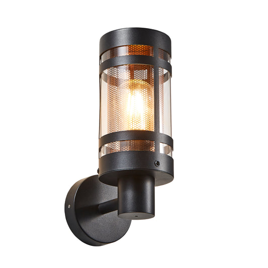 Forum ZN-40004-BLK/BRS Gada E27 Brass Mesh Wall Lantern IP44 Black