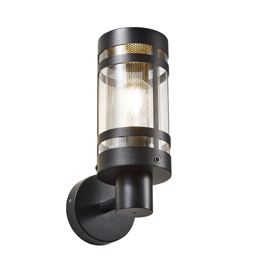 Forum ZN-40004-BLK/SST Gada E27 Stainless Steel Mesh Wall Lantern IP44 Black