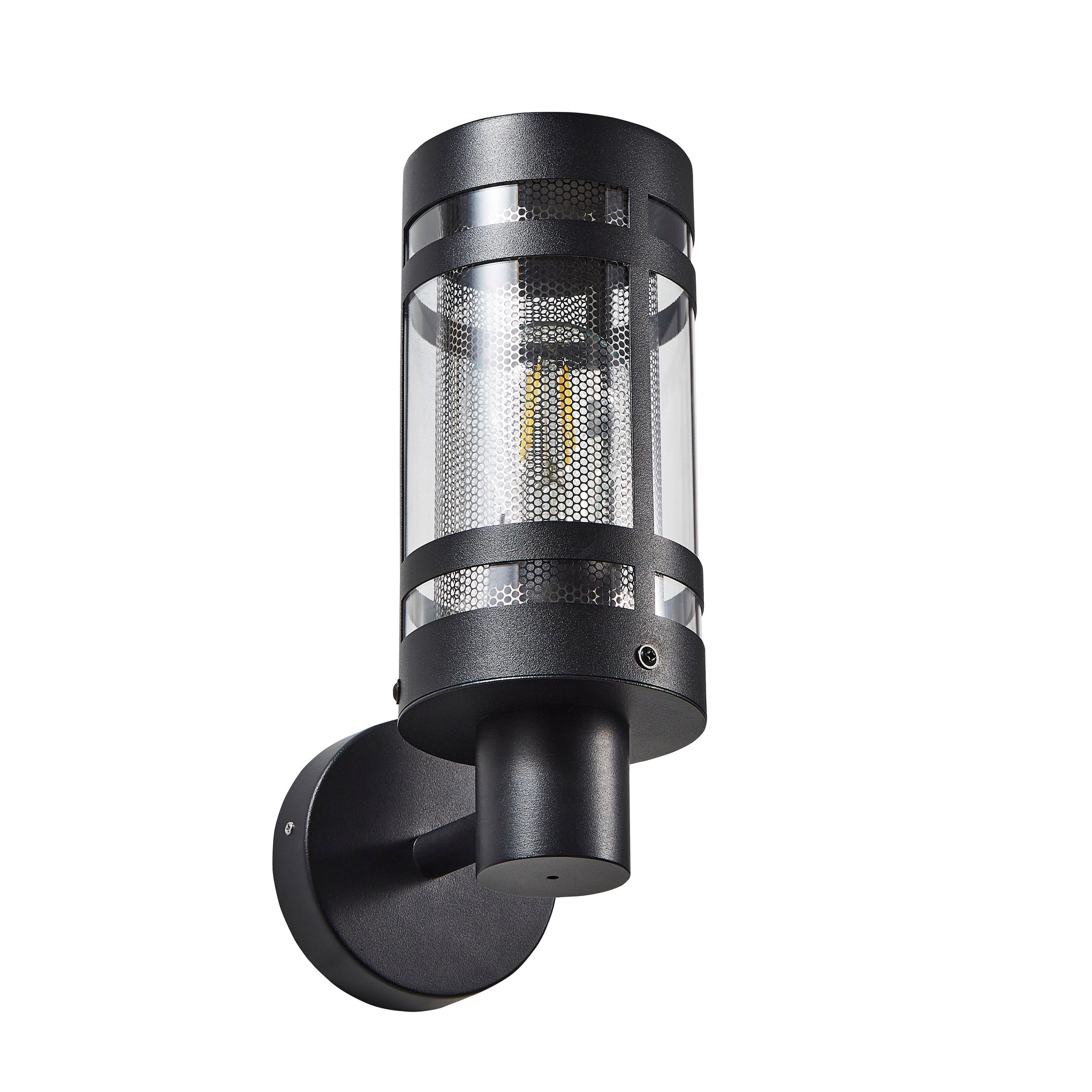 Forum ZN-40004-BLK/SST Gada E27 Stainless Steel Mesh Wall Lantern IP44 Black