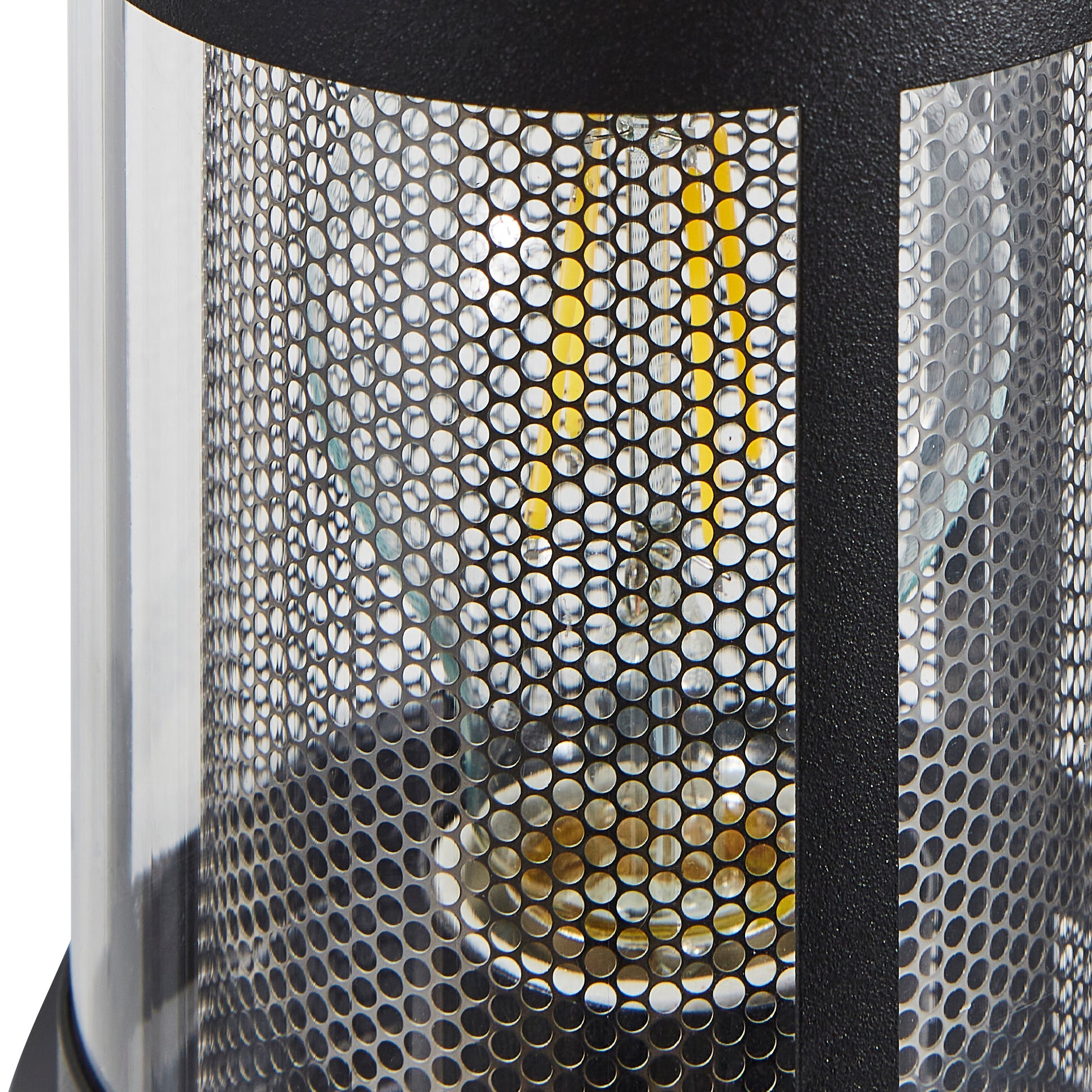 Forum ZN-40004-BLK/SST Gada E27 Stainless Steel Mesh Wall Lantern IP44 Black