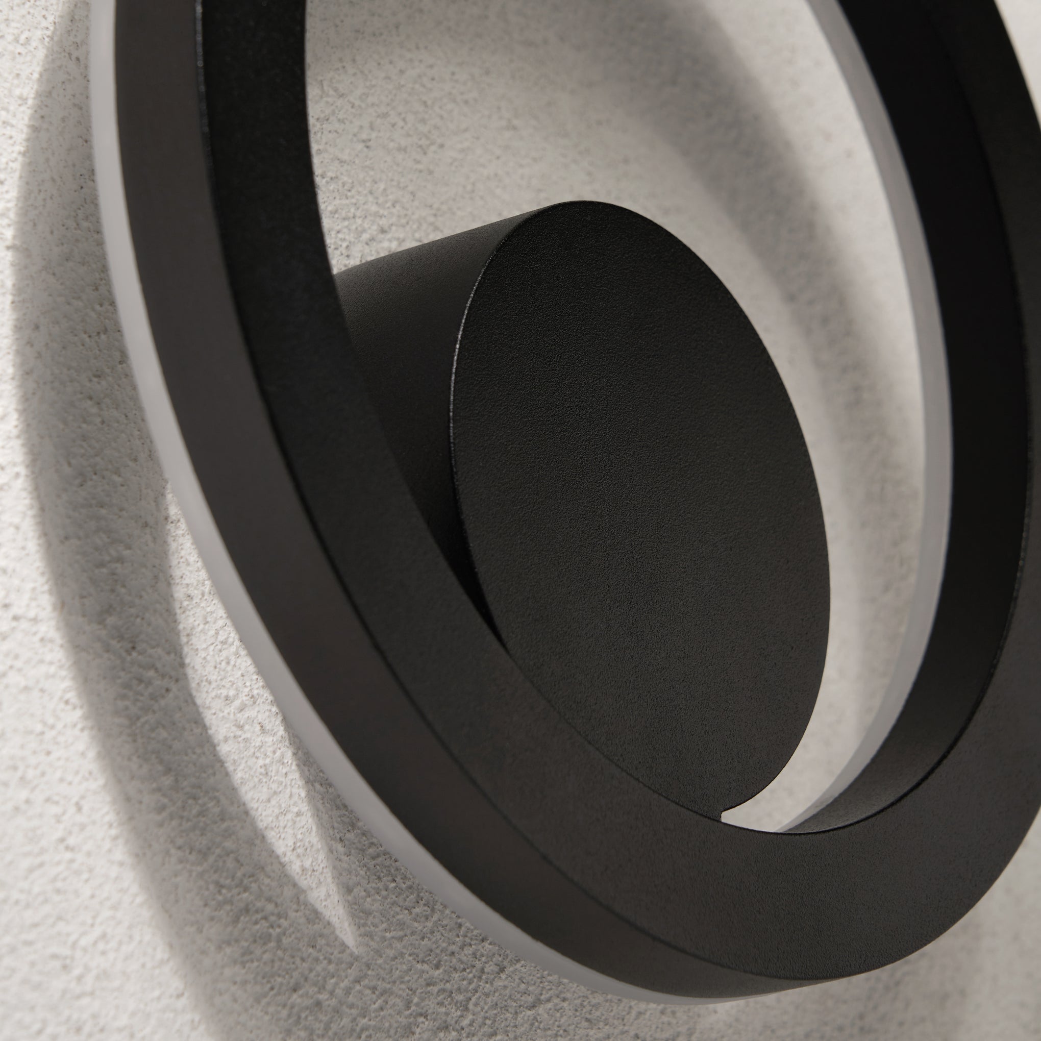 Forum ZN-44251-BLK Eclipse 12W LED Backlit Round Wall Light 4000K IP65 Black