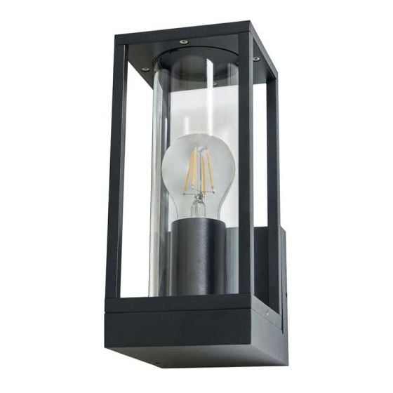 Forum ZN-46033-BLK Harmby E27 Box Wall Lantern IP44 Black