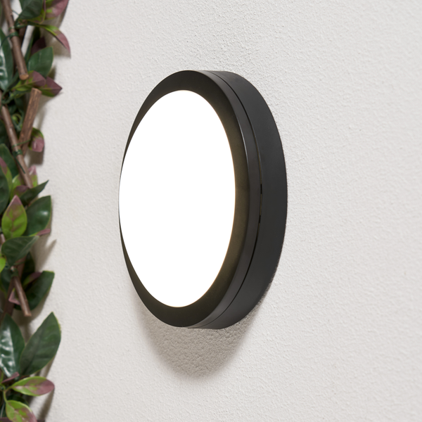 Forum ZN-46036-BLK Zien 12W Round LED Bulkhead 4000K IP54 Black