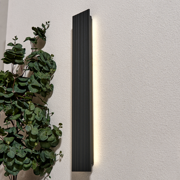 Forum ZN-46082-ANTH Tetbury 12W LED Slim Linear Wall Light 4000K IP65 Anthracite