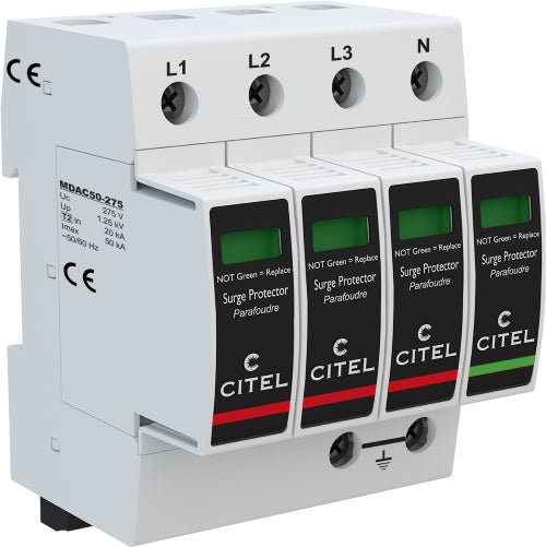 Switchtec DAC50S-31-275 Citel 50KA 3P+N TT/TNS Type 2 Surge Protection Device MOV