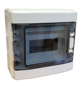 Switchtec DPC8M SCL 8 Module ABS Enclosure with Hinged Door Grey IP66