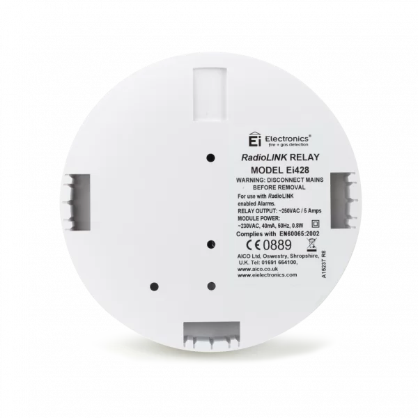 Aico EI428 RadioLINK Relay Module with 5A Relay 230V with 10 Year Rechargable Back Up