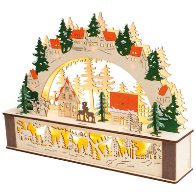 St Helens Home and Garden GH902 44.5cm LED Wooden Festive Arch (Battery Operated)
