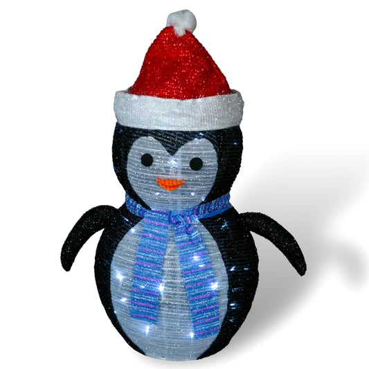 Xmas Haus GH9048 45 LED 70cm LED Collapsible Penguin with Timer IP44 (Battery Operated)
