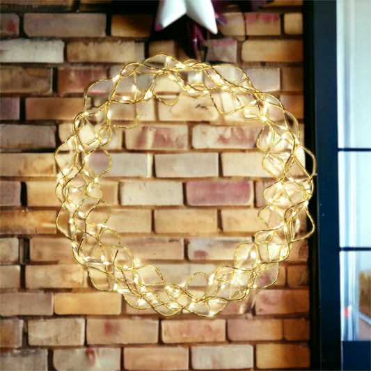 Xmas Haus GH9064 140 LED Copper Wreath with Timer IP44