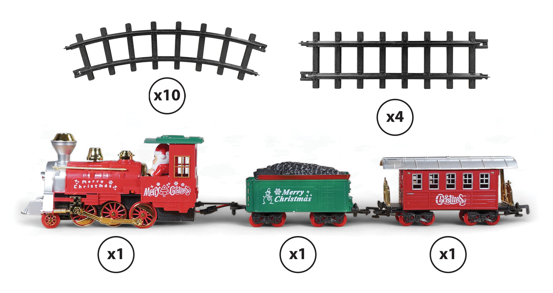 St Helens Home and Garden GH918 377cm Battery Operated Christmas Train Set