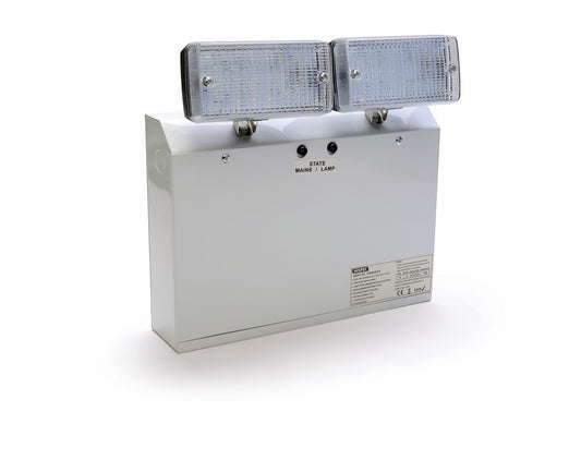 Hispec HSEMLEDTS-ST Congo 2 x 2W LED Self-Test Emergency Twin Spot IP65 White