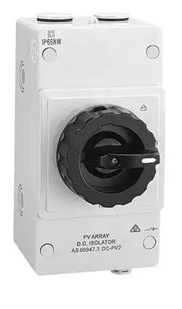 Switchtec TDCI-50 SCL 50A True DC Enclosed Switch Disconnector IP66 Grey IP66