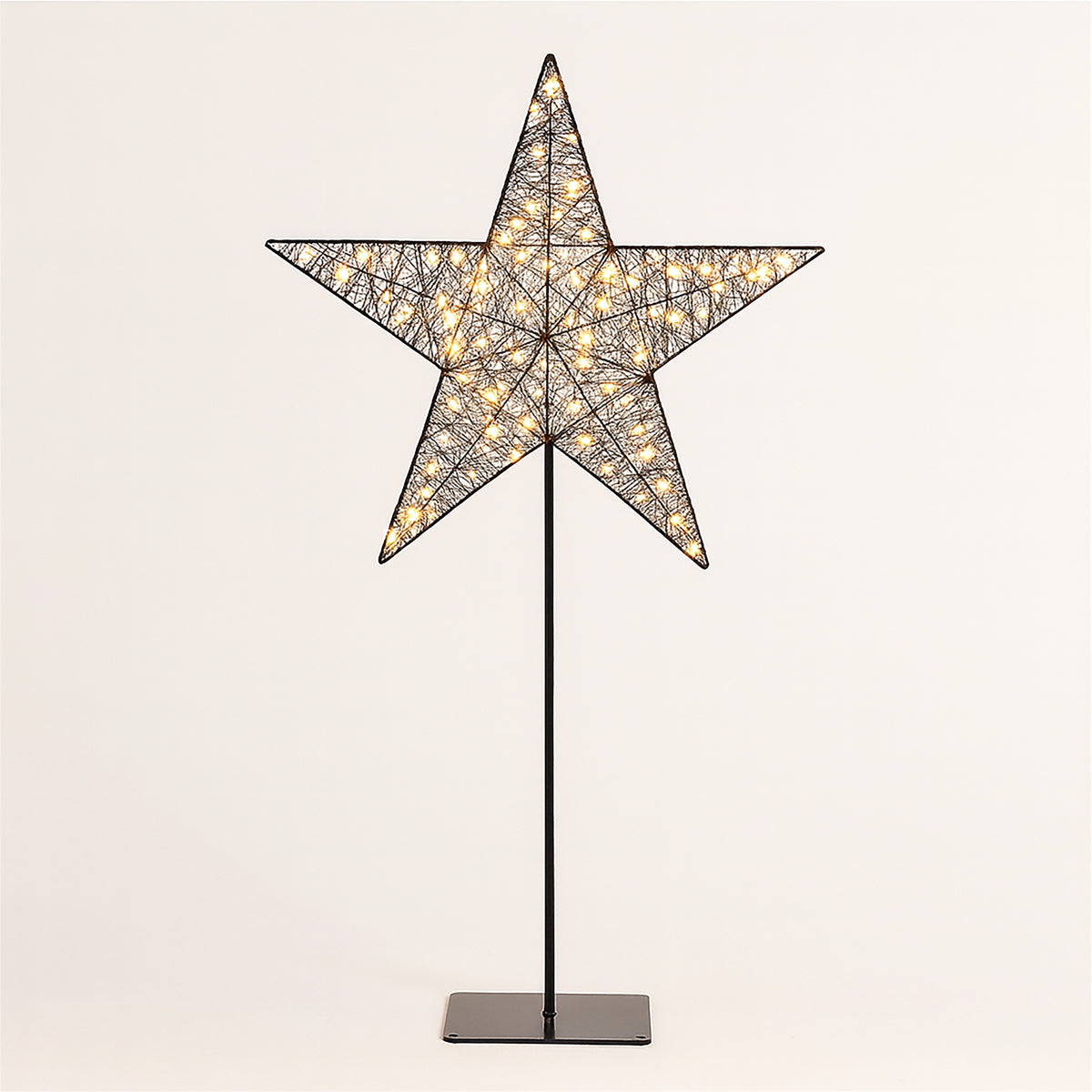 Xmas Haus XH10080 Black Metal 200 LED Christmas Star with Stand