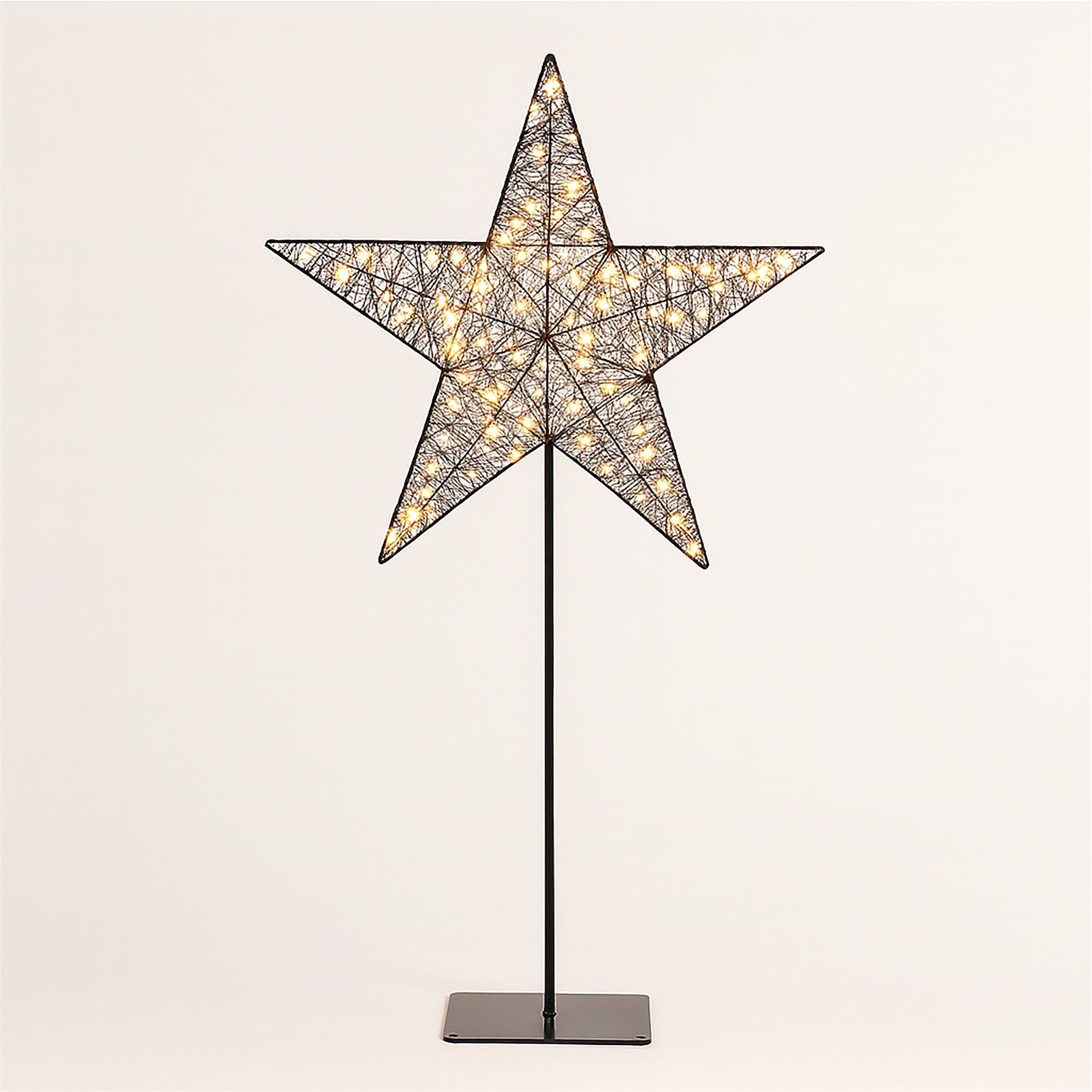 Xmas Haus XH10080 Black Metal 200 LED Christmas Star with Stand