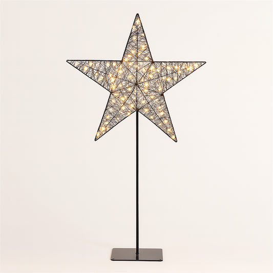 Xmas Haus XH10080 Black Metal 200 LED Christmas Star with Stand