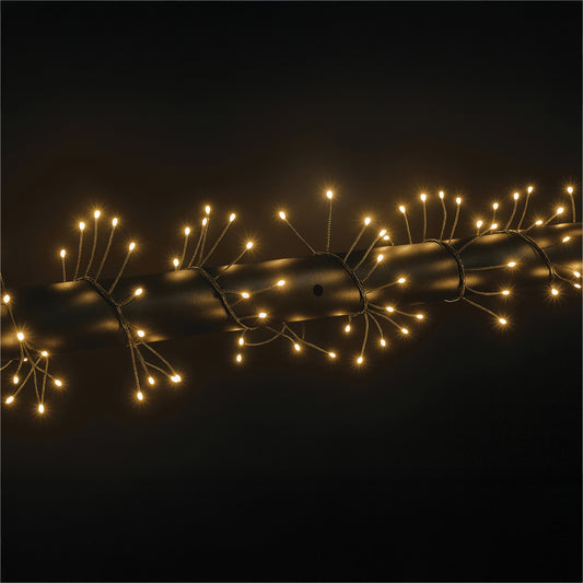 Xmas Haus XH10540 1920 LED Multifunction Micro LED Silver Wire Cluster Lights Warmwhite 24m IP44