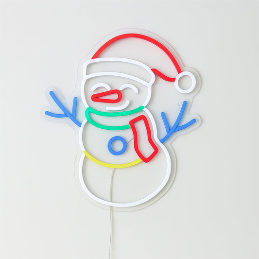 Xmas Haus XH20011 40cm LED Neon Snowman Silhouette Light (USB)