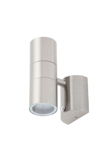 Forum ZN-34022-SST-65 Leto 2 x GU10 Up / Down Light with Photocell IP65 Stainless Steel